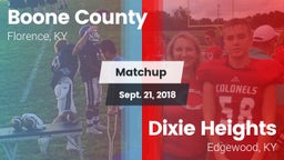 Matchup: Boone County High vs. Dixie Heights  2018