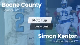 Matchup: Boone County High vs. Simon Kenton  2018