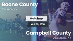 Matchup: Boone County High vs. Campbell County  2018