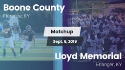 Matchup: Boone County High vs. Lloyd Memorial  2019