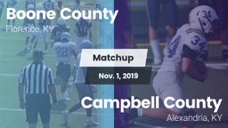 Matchup: Boone County High vs. Campbell County  2019