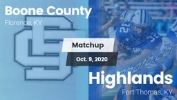 Matchup: Boone County High vs. Highlands  2020