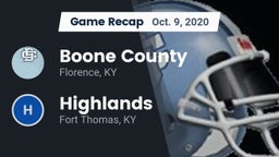 Recap: Boone County  vs. Highlands  2020