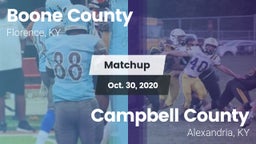 Matchup: Boone County High vs. Campbell County  2020