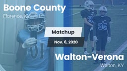 Matchup: Boone County High vs. Walton-Verona  2020