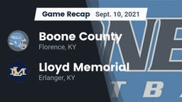 Recap: Boone County  vs. Lloyd Memorial  2021
