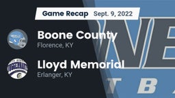 Recap: Boone County  vs. Lloyd Memorial  2022