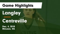 Langley  vs Centreville  Game Highlights - Dec. 4, 2018