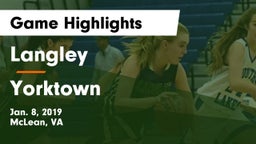 Langley  vs Yorktown  Game Highlights - Jan. 8, 2019