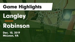 Langley  vs Robinson  Game Highlights - Dec. 10, 2019