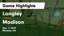 Langley  vs Madison  Game Highlights - Dec. 7, 2019