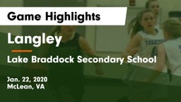 Langley  vs Lake Braddock Secondary School Game Highlights - Jan. 22, 2020