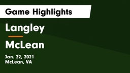 Langley  vs McLean  Game Highlights - Jan. 22, 2021