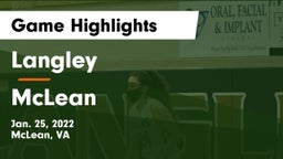 Langley  vs McLean  Game Highlights - Jan. 25, 2022