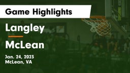 Langley  vs McLean  Game Highlights - Jan. 24, 2023