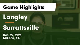 Langley  vs Surrattsville  Game Highlights - Dec. 29, 2023