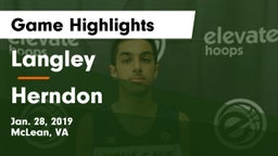 Langley  vs Herndon  Game Highlights - Jan. 28, 2019