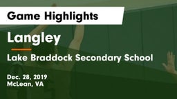 Langley  vs Lake Braddock Secondary School Game Highlights - Dec. 28, 2019