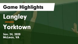 Langley  vs Yorktown  Game Highlights - Jan. 24, 2020