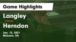 Langley  vs Herndon  Game Highlights - Jan. 13, 2021