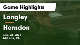 Langley  vs Herndon Game Highlights - Jan. 28, 2021