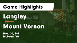 Langley  vs Mount Vernon   Game Highlights - Nov. 20, 2021