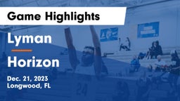 Lyman  vs Horizon  Game Highlights - Dec. 21, 2023