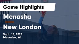 Menasha  vs New London  Game Highlights - Sept. 16, 2023