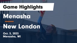 Menasha  vs New London  Game Highlights - Oct. 3, 2023
