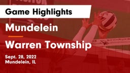 Mundelein  vs Warren Township  Game Highlights - Sept. 28, 2022
