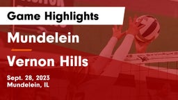 Mundelein  vs Vernon Hills  Game Highlights - Sept. 28, 2023