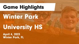 Winter Park  vs University HS Game Highlights - April 4, 2023