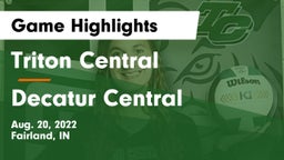 Triton Central  vs Decatur Central  Game Highlights - Aug. 20, 2022