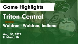 Triton Central  vs Waldron  - Waldron, Indiana Game Highlights - Aug. 30, 2022