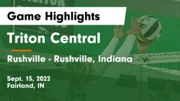 Triton Central  vs Rushville - Rushville, Indiana  Game Highlights - Sept. 15, 2022