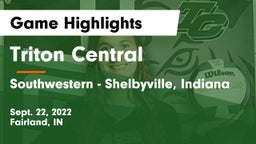 Triton Central  vs Southwestern  - Shelbyville, Indiana Game Highlights - Sept. 22, 2022