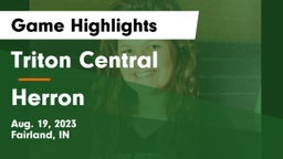Triton Central  vs Herron Game Highlights - Aug. 19, 2023