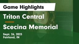 Triton Central  vs Scecina Memorial  Game Highlights - Sept. 26, 2023