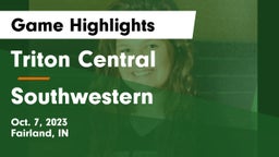 Triton Central  vs Southwestern  Game Highlights - Oct. 7, 2023