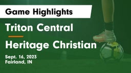 Triton Central  vs Heritage Christian  Game Highlights - Sept. 16, 2023