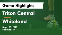 Triton Central  vs Whiteland  Game Highlights - Sept. 25, 2023
