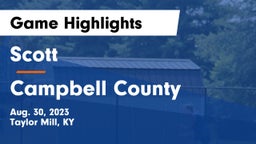 Scott  vs Campbell County  Game Highlights - Aug. 30, 2023