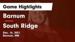 Barnum  vs South Ridge Game Highlights - Dec. 16, 2021