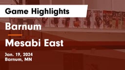 Barnum  vs Mesabi East  Game Highlights - Jan. 19, 2024