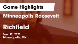 Minneapolis Roosevelt  vs Richfield  Game Highlights - Jan. 12, 2023