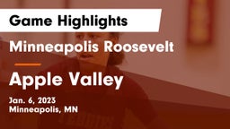 Minneapolis Roosevelt  vs Apple Valley  Game Highlights - Jan. 6, 2023