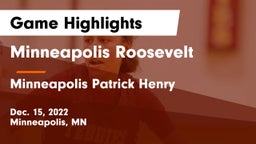 Minneapolis Roosevelt  vs Minneapolis Patrick Henry  Game Highlights - Dec. 15, 2022