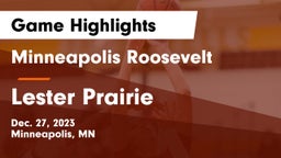 Minneapolis Roosevelt  vs Lester Prairie Game Highlights - Dec. 27, 2023
