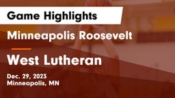 Minneapolis Roosevelt  vs West Lutheran  Game Highlights - Dec. 29, 2023
