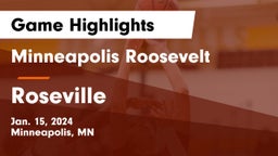 Minneapolis Roosevelt  vs Roseville  Game Highlights - Jan. 15, 2024